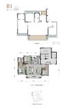春和天骄花园1期3室2厅2卫122.00平户型