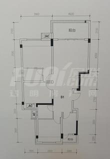 云溪宸居 1期3室2厅2卫106.00平户型