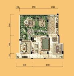 古川上苑3室4厅3卫237.72平户型