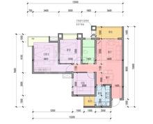 东环晓院1期3室2厅1卫96.37平户型