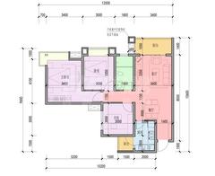 东环晓院1期3室2厅1卫96.37平户型