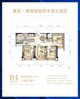 逸都城学府杏林商业中心1期 3室2厅1卫 94.05平米