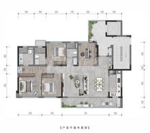 崇义府1期4室2厅3卫140.92平户型