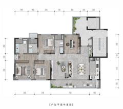 崇义府1期4室2厅3卫140.92平户型