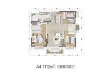 同森锦逸1期3室2厅2卫111.56平户型