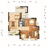恒大御府1期 3室2厅1卫 91.30平米