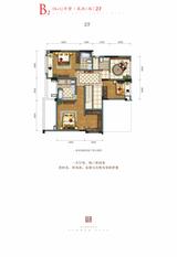 华宇锦绣花城1期 3室2厅2卫 156.00平米