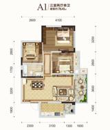 远达凤栖大院 3室2厅1卫 78.45平米