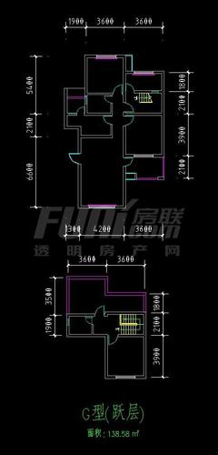 广泽长河郡3期奥格斯堡3室2厅2卫138.90平户型