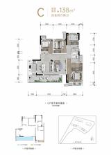 朗诗和风印悦花园1期 4室2厅2卫 138.00平米