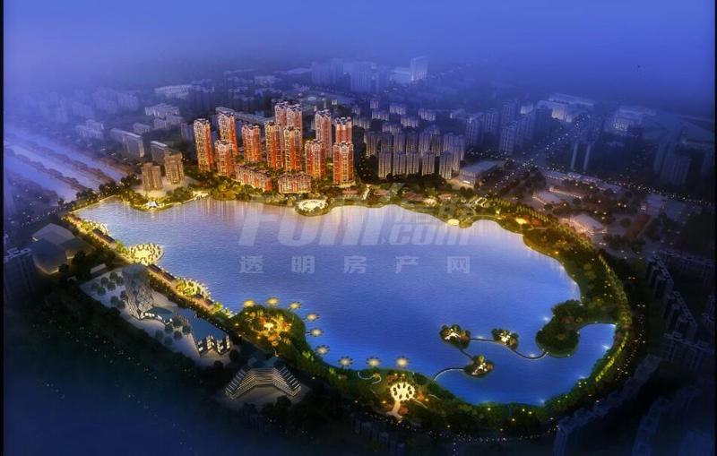 置信丹郡湖岸整体鸟瞰效果图