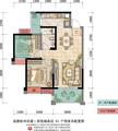 昌建星悦城2室2厅1卫77.81平户型