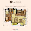 华润二十四城6期锦云府4室2厅2卫130.00平户型