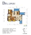 南城滨河湾1期3室2厅2卫121.00平户型