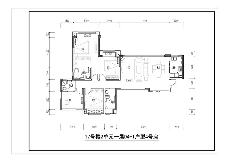 D4（2单元1楼）