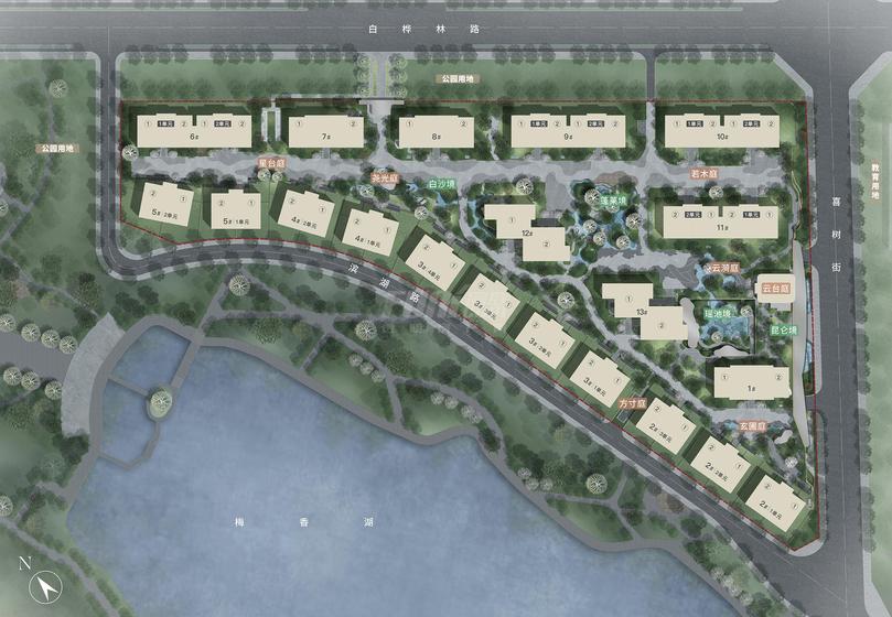 新绿色半岛名邸总平图