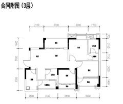 成功悦都3室2厅2卫90.56平户型