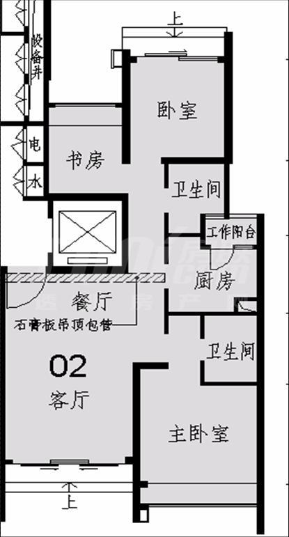 2号户型C1首层1