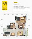 华府.幸福1期3室2厅2卫95.00平户型