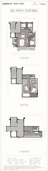 建发天府养云小区1期 4室4厅3卫 215.00平米