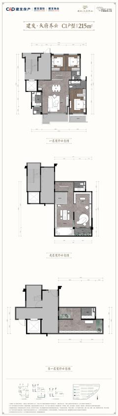 建发天府养云小区1期4室4厅3卫215.00平户型