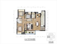 书香华府1期4室2厅2卫131.26平户型