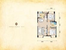 明宇豪雅青城2室2厅1卫65.00平户型