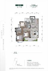 悦音阁1期（备案名：川音嘉苑） 3室2厅2卫 118.00平米