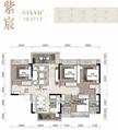 观澜府2期4室2厅2卫141.90平户型