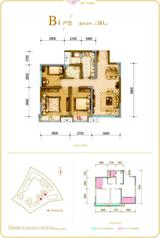 普得先锋国际1期 3室2厅1卫 80.00平米