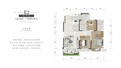 锦澜悦山小区1期3室2厅2卫110.00平户型