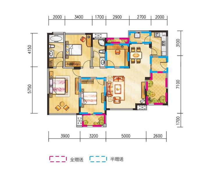 江宇天府A户型4室2厅2卫135㎡.jpg