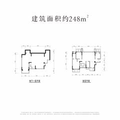 爱情玺樾万璟小区1期3室2厅2卫248.00平户型