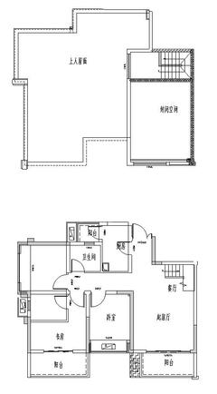 万邦悦城1期3室2厅2卫96.70平户型