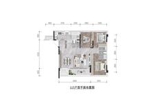 兰庭堰语花园1期3室2厅2卫117.00平户型