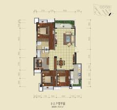 华润幸福里4室2厅2卫127.00平户型