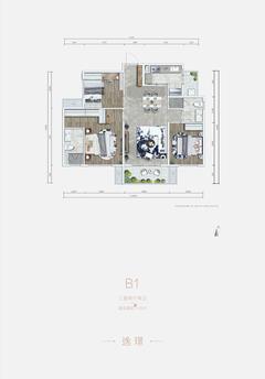 璟南府(璟南堂2期)3室2厅2卫105.00平户型