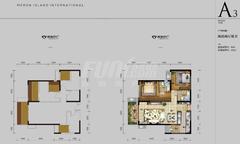 建发鹭洲国际2室2厅2卫90.00平户型