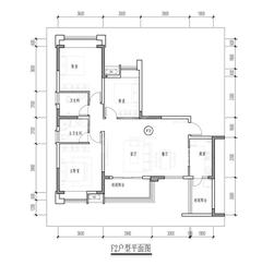 王府花园三期3室2厅2卫120.54平户型