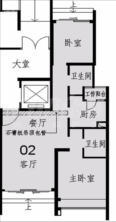 2号户型C1首层2
