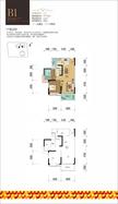 鹏发绿岛2室77.79平户型