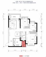 成都恒大城市之光1期 3室2厅1卫 100.04平米