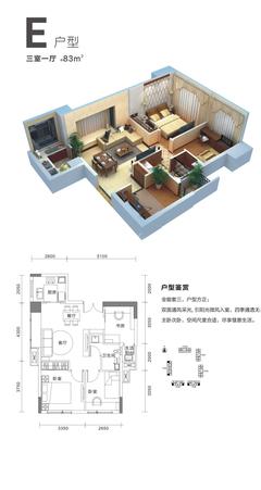 龙之梦鹏瑞利新城77.00平户型
