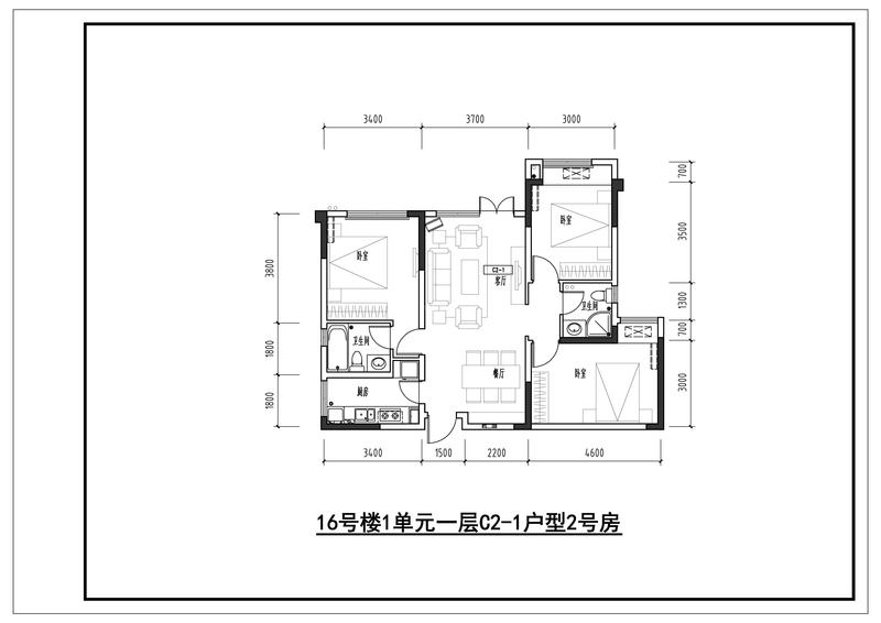 C2(16号楼1-2号房,1楼）