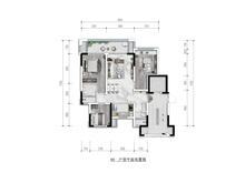 凤栖云璟府1期3室2厅2卫99.00平户型