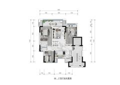 凤栖云璟府1期3室2厅2卫99.00平户型