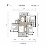 新悦府璞园、新悦府珺园 3室2厅1卫 108.71平米