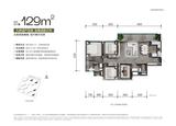 九林语鎏云阁1期 4室2厅2卫 129.00平米
