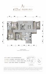 锦和府1期 4室2厅2卫 121.00平米