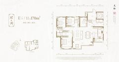 建发央玺1期4室2厅2卫170.00平户型